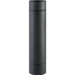 Tubo smaltato lineare porcellanato nero opaco L 50 cm Ø 10 cm