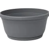 Unica Ciotola con sottovaso 25 cm grigio Fumo Light