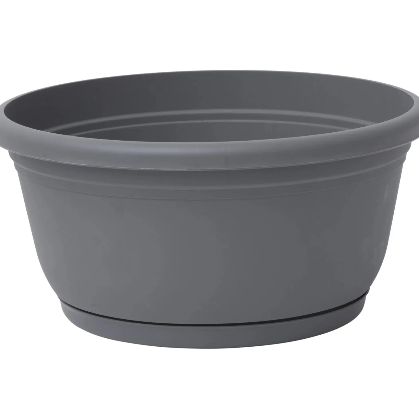Unica Ciotola con sottovaso 25 cm grigio Fumo Light