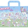 Valigetta Unicorni con album da colorare e 100 stickers 3D attacca-stacca
