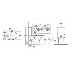 Vaso Morning rimless monoblocco filo muro