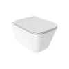 Vaso sospeso Square in vetrochina bianco lucido 360x520x36 mm