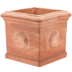 Vaso cubo con rosone 30x31x21 cm