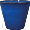 Vaso in terracotta smaltata Kinfolk Deroma blu Ø 23 cm