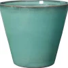 Vaso in terracotta smaltata Kinfolk Deroma turchese Ø 30 cm