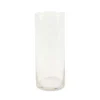 Vaso in vetro cilindro trasparente Ø12xH30 cm bianco
