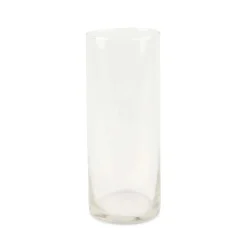 Vaso in vetro cilindro trasparente Ø12xH30 cm bianco