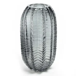 Vaso in vetro Ø15xH28 cm bianco