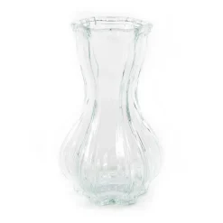 Vaso in vetro Ø8xH15 cm bianco