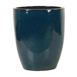Vaso per piante alto da esterno in ceramica M 41x41x50 cm blu