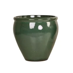 Vaso per piante da esterno in ceramica S 39,5x39,5x37,5 cm verde