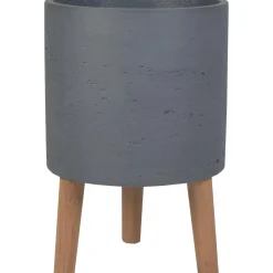 Vaso per piante in cemento con treppiedi 24x24x35 cm antracite