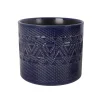 Vaso per piante in ceramica L 17x17x15,5 cm blu