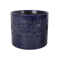Vaso per piante in ceramica L 17x17x15,5 cm blu