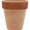 Vaso per piante in terracotta alto graffiato ø 21 cm
