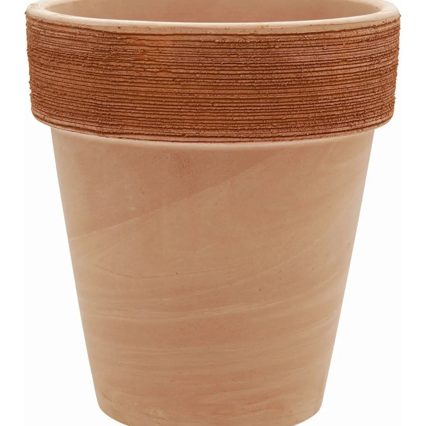 Vaso per piante in terracotta alto graffiato ø 21 cm