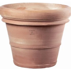 Vaso per piante in terracotta doppio bordo liscio ø 40 cm