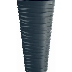 Vaso per piante Sand alto in plastica 62x35x35 cm antracite