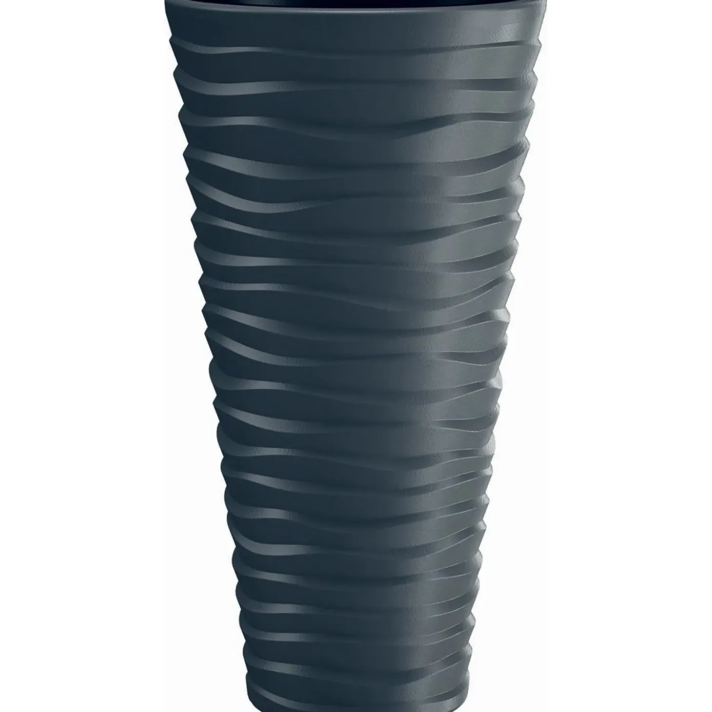 Vaso per piante Sand alto in plastica 62x35x35 cm antracite