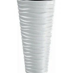 Vaso per piante Sand alto in plastica 62x35x35 cm bianco