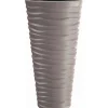Vaso per piante Sand alto in plastica 62x35x35 cm fango