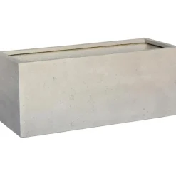 Vaso rettangolare Fibreclay grigio 69x32x32 cm