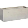 Vaso rettangolare Fibreclay grigio 59x26x26 cm