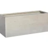 Vaso rettangolare Fibreclay grigio 49x20x20 cm