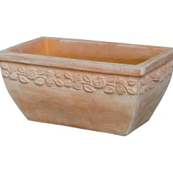 Vaso rettangolare in terracotta 30x14x14 cm