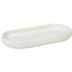 Vassoio Filami in resina bianco opaco 10x27x2,5 cm
