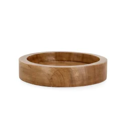 Vassoio tondo in legno di paulownia Jamal Ø24 cm marrone