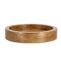 Vassoio tondo in legno di paulownia Jamal Ø29 cm marrone