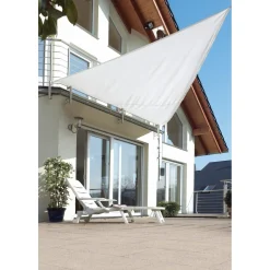 Vela ombreggiante triangolare 5x3,6x3,6 m bianca