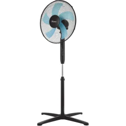 Ventilatore a piantana 5 pale 3 velocità 40W Ø 40 cm nero