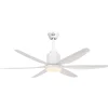 Ventilatore a soffitto con luce LED DCG dimmerabile 6 pale Ø 137 cm bianco