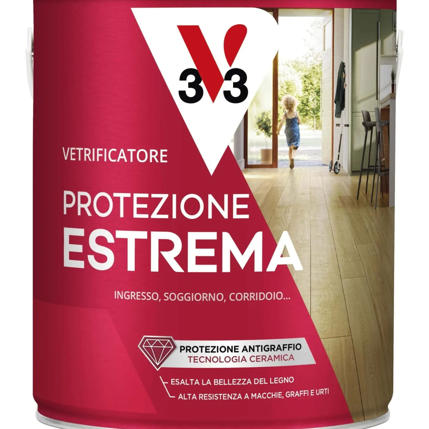 Vetrificatore parquet incolore brillante protezione estrema 2,5 lt