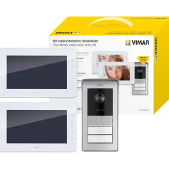 Videocitofono LCD 7" 2F RFID alimentatore multispina