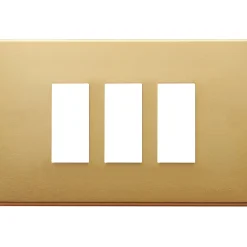 Vimar 8000 placca 3M alluminio anodizzato scatto colore bronzo