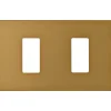 Vimar 8000 placca 2M alluminio anodizzato scatto colore bronzo