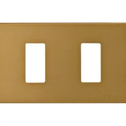 Vimar 8000 placca 2M alluminio anodizzato scatto colore bronzo