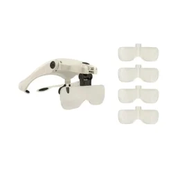 Visiera con kit lenti ingrandimento LED 3V-4,4V