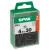 Vite Spax testa multipla svasata t-star plus t20 zincatura nera m 50 pz