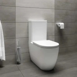 Wc Arc filo muro monobloco con sedile soft-close 65x36 cm bianco opaco