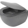 WC sospeso a parete Artemides con sedile senza bordo 36x35,5 cm antracite