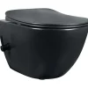 WC sospeso Artemides con funzione bidet miscelatore 37x35 cm nero opaco