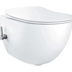 WC sospeso Artemides con funzione bidet miscelatore 37x35 cm bianco