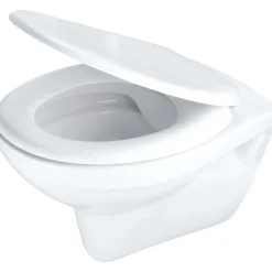 WC sospeso con sedile senza bordo 37,5x35,5 cm bianco