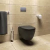 Wc sospeso con sedile soft-close 54x36 cm nero opaco