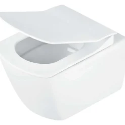 WC sospeso Song con sedile senza bordo 37x35 cm bianco
